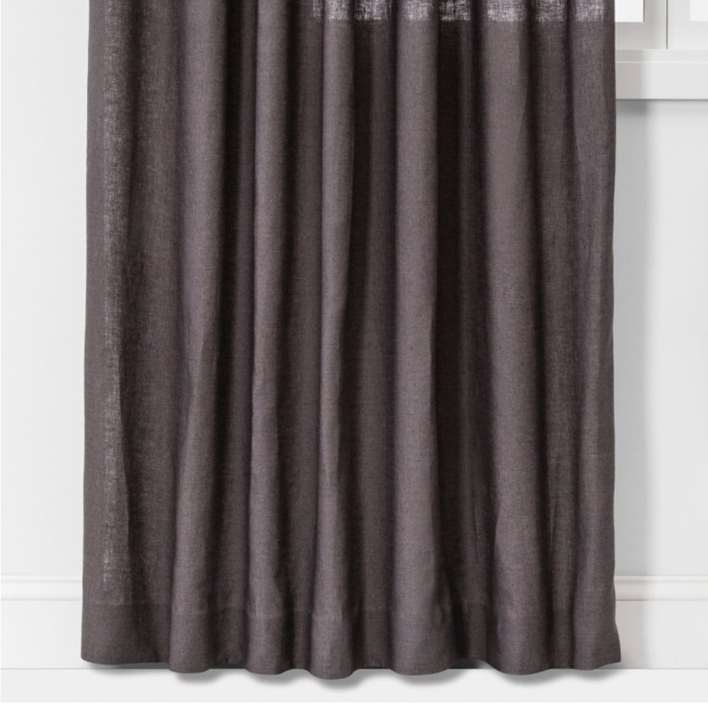 Threshold Charcoal Curtain Panel - Picture 2 of 8